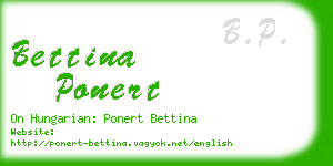 bettina ponert business card